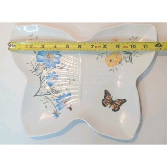 Lenox Butterfly Meadow Melamine Tray 9” Serving Platter Butterflies Flowers - Picture 7 of 7